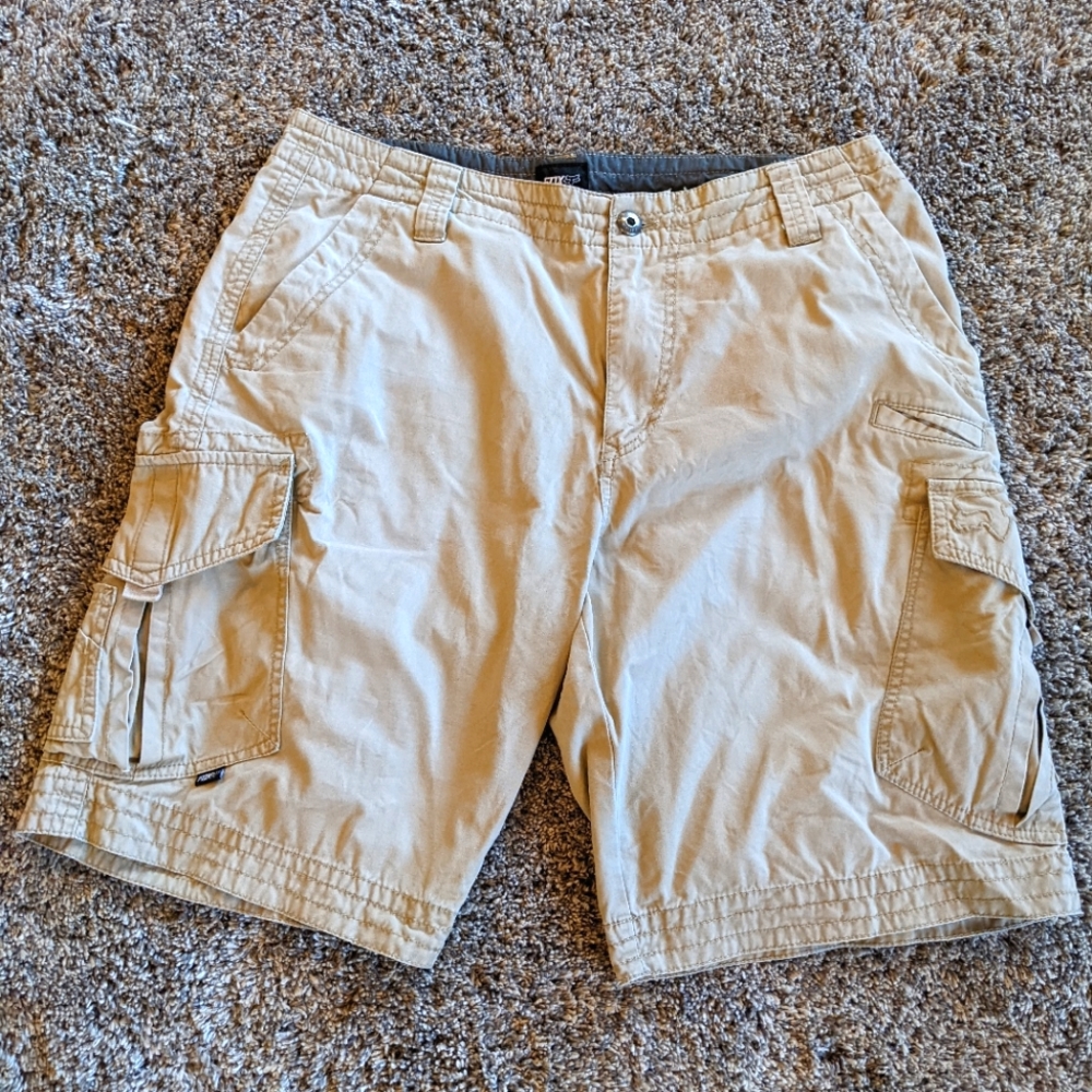 FOX RACING CARGO SHORTS UTILITY 100% COTTON Khaki Men's size 36